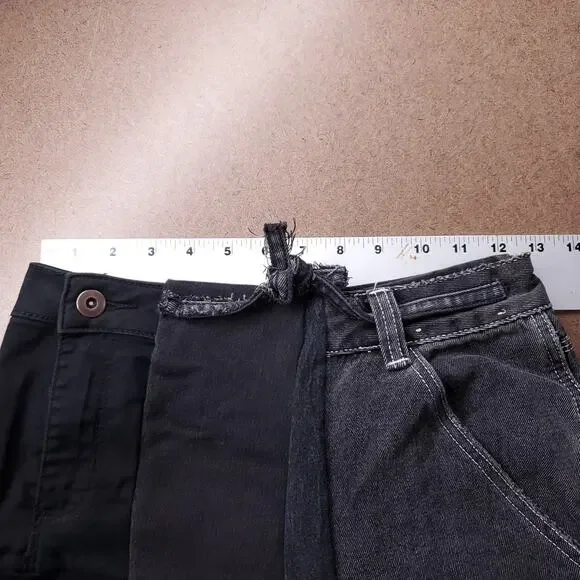 Heke Design Patchwork Jeans Wide Leg Upcycled Sustainable Women XS Black NZ Made - Picture 10 of 16